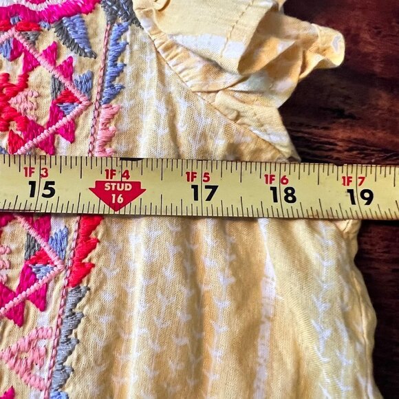 Entro Yellow Embroidered Blouse S - Picture 7 of 10